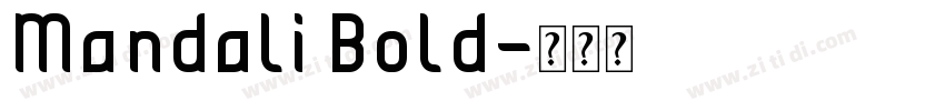 Mandali Bold字体转换